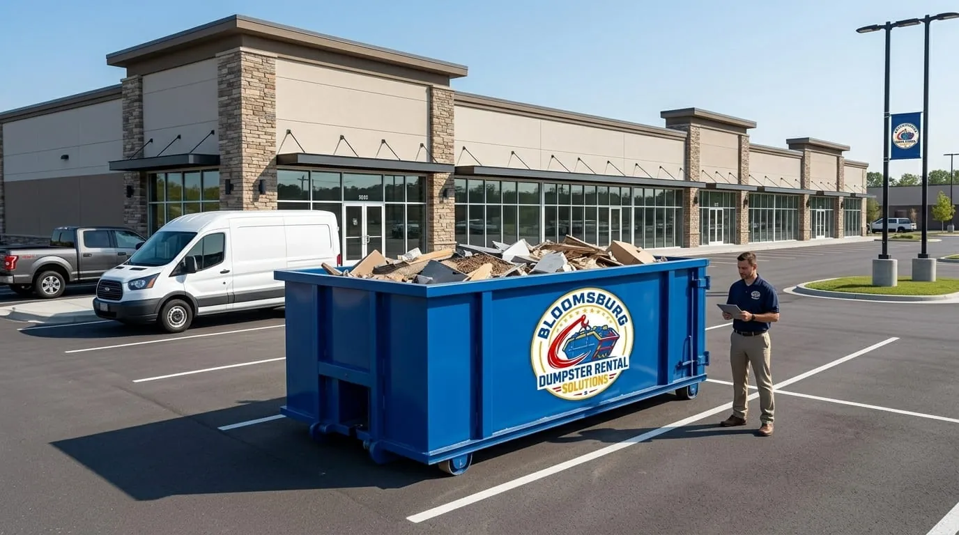 15 yard dumpster used for a renovation in Bloomsburg, PA